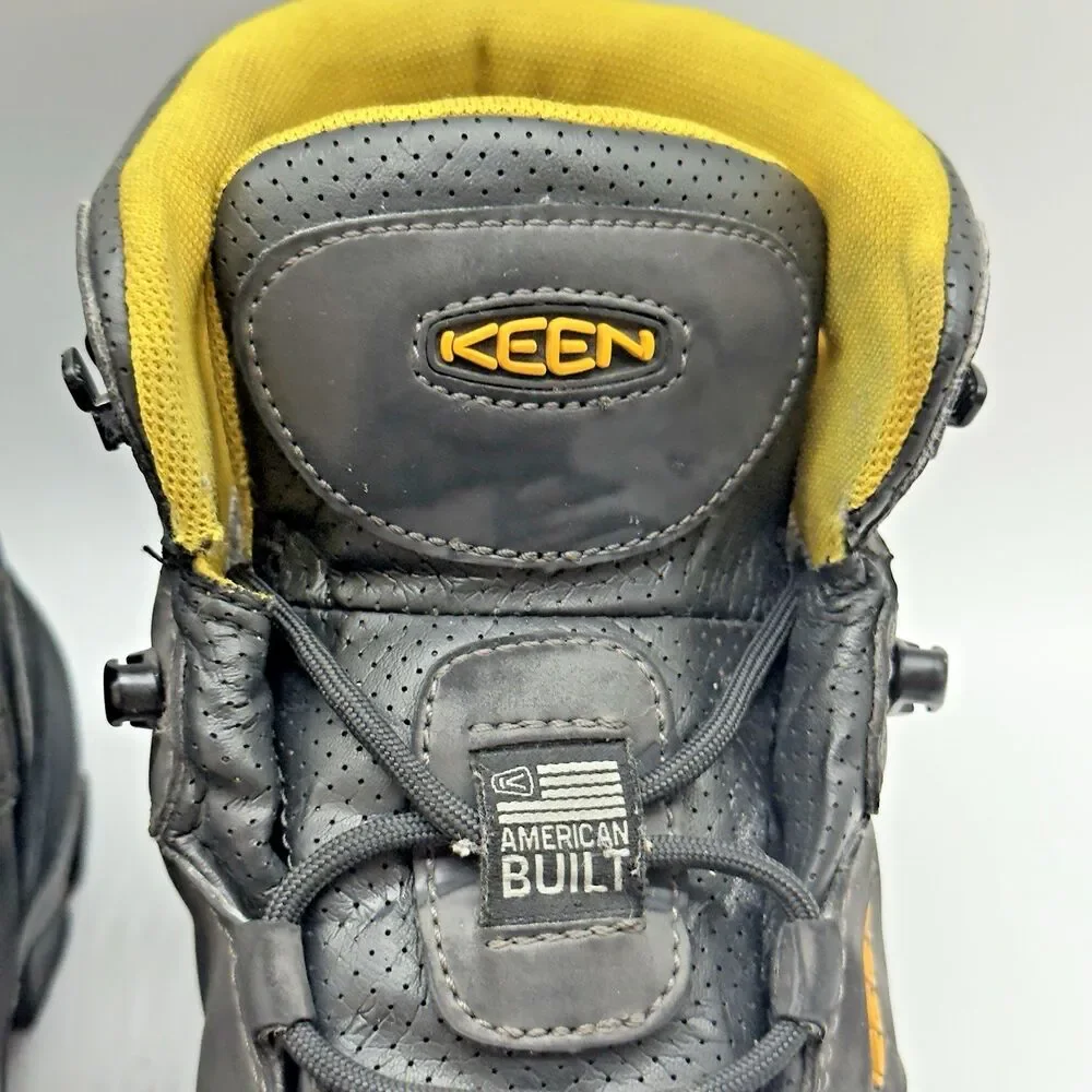 Keen Logandale Utility Waterproof Steel Toe Work Boot Men's 11D Black Lace Up